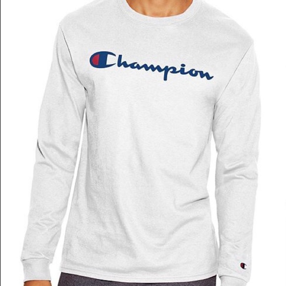 NWT Vintage Champion Long Sleeve T Shirt in Grey